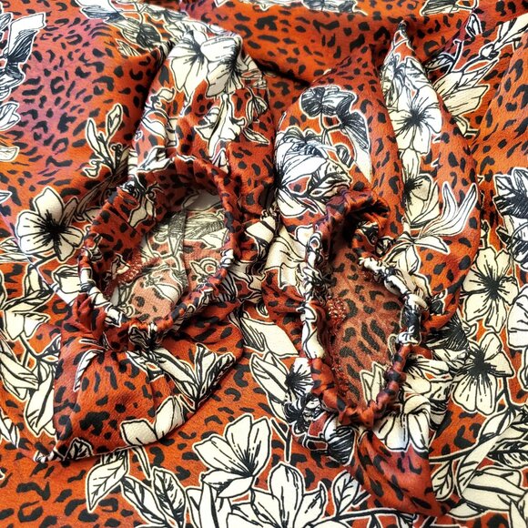 Amanda Uprichard Cheetah Leopard Floral Satin Mini Dress - Picture 8 of 10